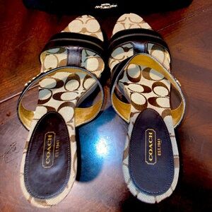 Coach Black and Brown Platform Shoes